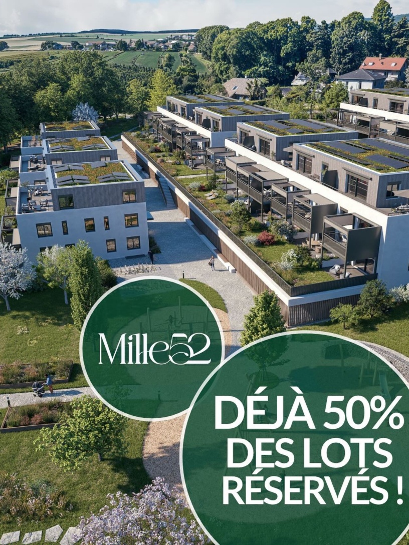 😍💥 MILLE52 : DÉJÀ 50% DES LOTS RÉSERVÉS 🚀💚

Le succès est au rendez-vous au Mont-sur-Lausanne : la moitié des lots a déjà trouvé preneur en un seulement quelques semaines. 🔑

Cet engouement confirme l’attractivité de cette nouvelle promotion emblématique, un projet pensé avec exigence, alliant qualité architecturale, choix de matériaux durables et attention particulière portée au confort de vie. Son emplacement privilégié, entre nature et proximité immédiate de Lausanne, répond parfaitement aux attentes actuelles des acquéreurs en quête d’équilibre. 🏡

Chaque appartement a été conçu pour offrir des espaces lumineux, fonctionnels et agréables à vivre, dans un environnement résidentiel favorable et verdoyant. ☘️

✨ Bonne nouvelle : il reste encore de très beaux appartements disponibles, avec des typologies variées pour répondre à différents projets de vie. 🤩

🎯 Et si vous aussi vous faisiez partie de cette belle aventure ?

 N’hésitez pas à nous contacter pour recevoir la documentation ou organiser une présentation du projet. 😊

Plus d’information ici : 

https://proximmo.ch/fr/promotion/acheter/mille52-13292280

🤗 Prenons le temps de nous rencontrer. Tout simplement.

📍 Tour Bel-Air, Place Bel-Air 1 à 1003 Lausanne
☎️ 021 351 08 08
📪 info@proximmo.ch
👉🏼 www.proximmo.ch

#immobilier #promotion #nouveauprojet #icionvend #proximmo