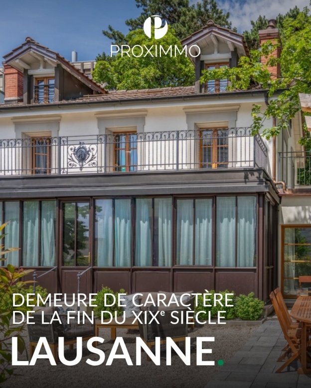 💚 𝐔𝐍𝐄 𝐃𝐄𝐌𝐄𝐔𝐑𝐄 𝐇𝐈𝐒𝐓𝐎𝐑𝐈𝐐𝐔𝐄 𝐀𝐔 𝐂Œ𝐔𝐑 𝐃𝐄 𝐋𝐀𝐔𝐒𝐀𝐍𝐍𝐄 🔑😉

Au cœur de Lausanne, dans un environnement privilégié et recherché, se dévoile une demeure rare, témoin d’un riche passé et d’un art de vivre intemporel. 🔑🍀

Construite en 1889 et entièrement rénovée début 2026, cette maison individuelle de caractère conjugue avec élégance le charme de l’ancien et le confort contemporain. Les éléments architecturaux d’origine ont été soigneusement préservés, offrant un lieu de vie unique où authenticité, élégance et modernité se rencontrent harmonieusement. ✨

🤗 Une adresse confidentielle au cœur de Lausanne, où près de 140 ans d’histoire rencontrent un art de vivre contemporain. Une maison qui ne se découvre véritablement qu’au cours d’une visite. Tout simplement.

Pour plus d’informations, Chloé se tient à votre disposition :

Chloé Gonon
chloe@proximmo.ch
+41 79 601 67 81

Place Bel-Air 1
13e étage / Tour Bel-Air
CH - 1003 Lausanne

#proximmo #lausanne #proximmoluxury #immobilier #icionvend