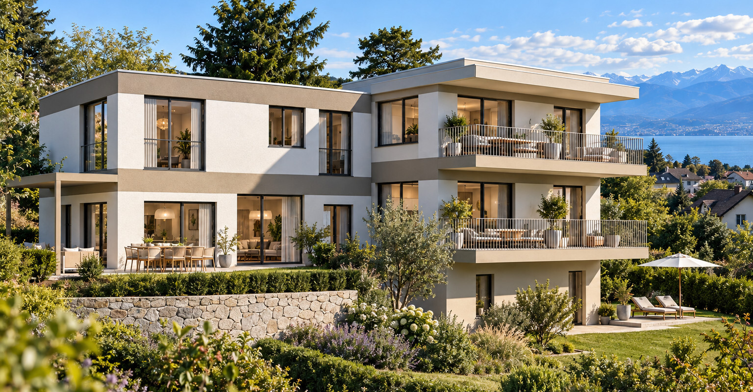 TOUR-DE-PEILZ | 4.5 pièces neuf au rez supérieur avec terrasse & jardin