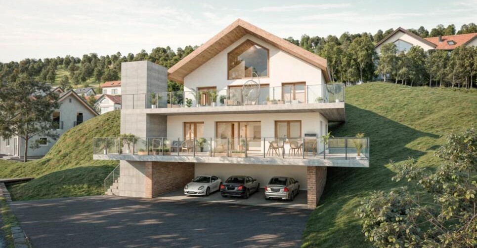 PROJET NEUF - 2 APPARTEMENTS-TERRASSES AVEC VUE PLONGEANTE SUR LE LAC !
