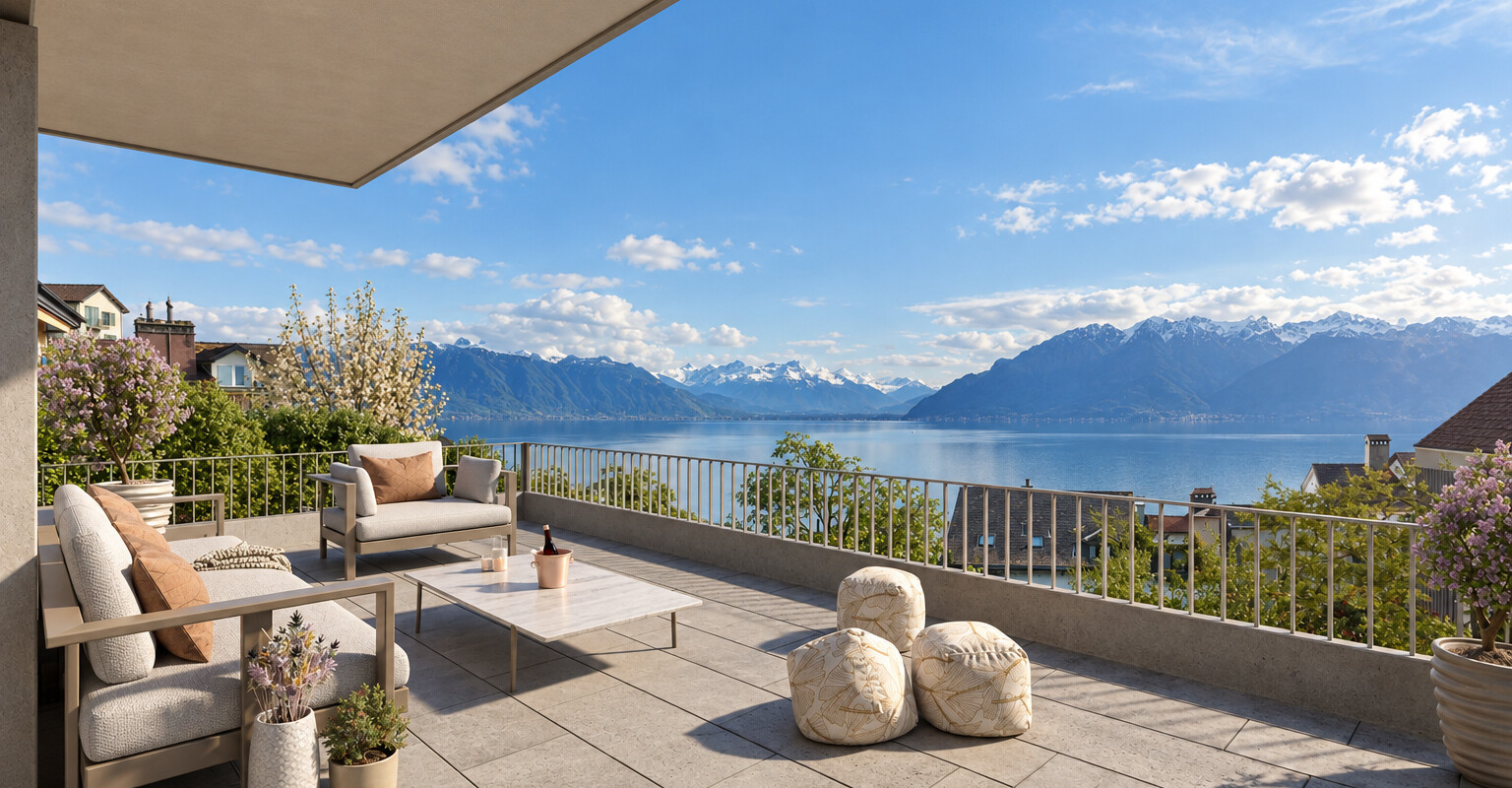 Chexbres – 4,5 pièces neuf avec vue panoramique sur le Léman