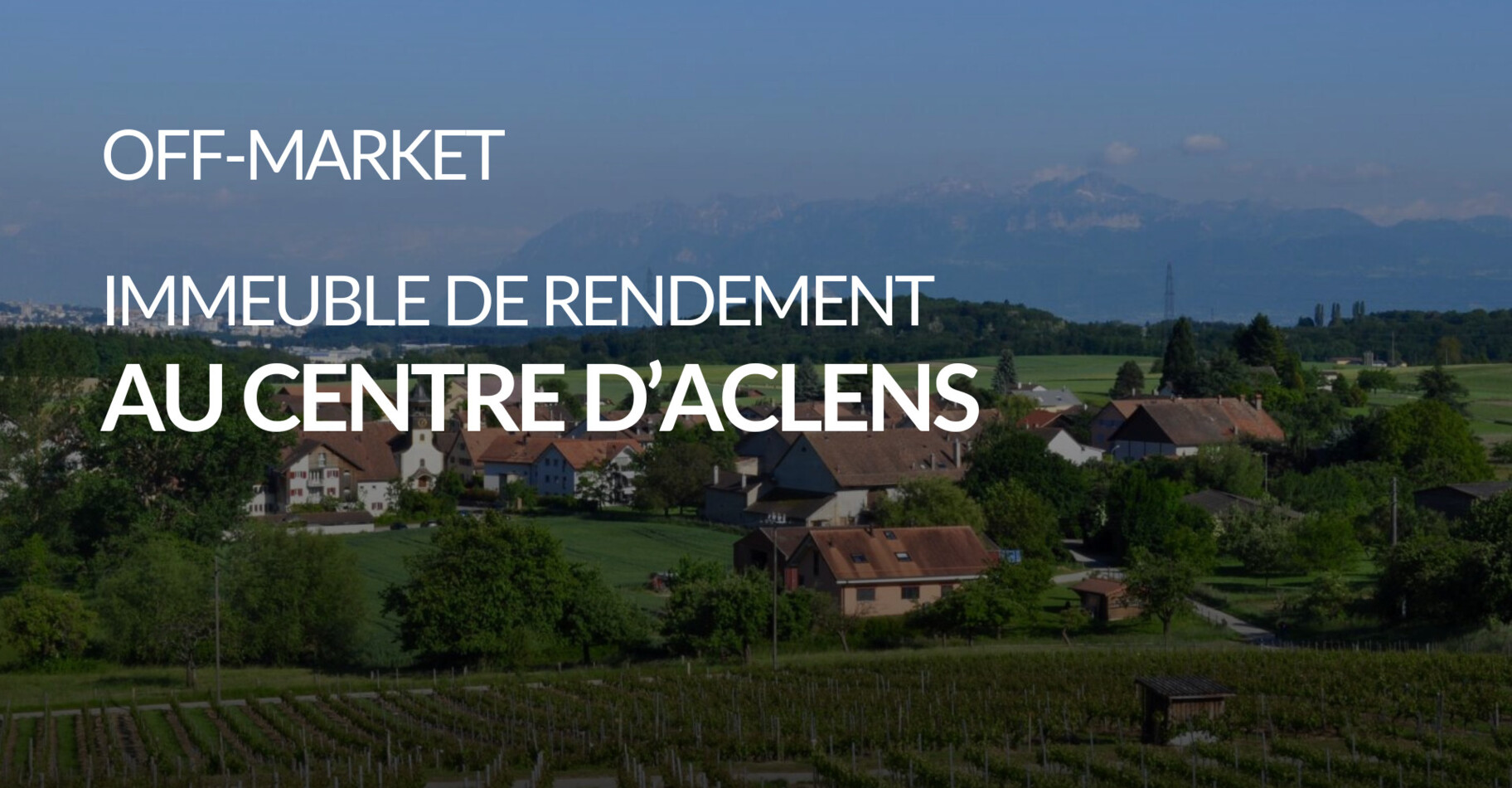 Immeuble de rendement de 3 appartements à vendre à Aclens