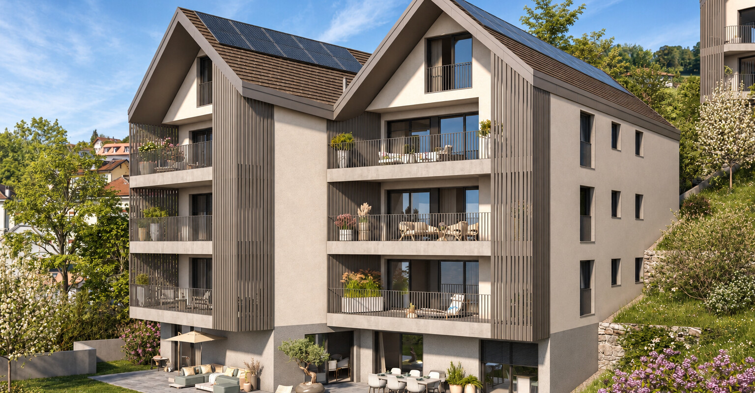 Chexbres – 4,5 pièces neuf avec terrasse et vue sur le Léman