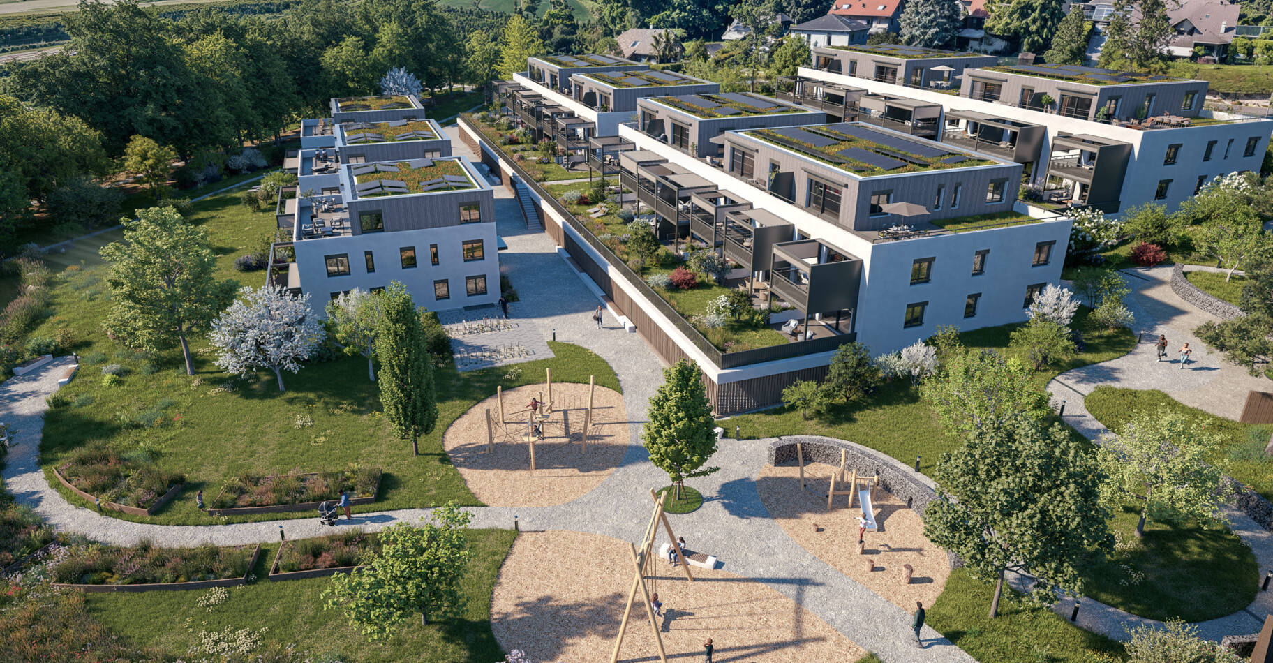 EXCLUSIF ! REZ-DE-JARDIN NEUF DANS UN IMMEUBLE MINERGIE-P 