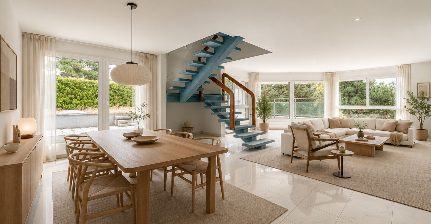 Duplex d’exception avec terrasse et jardin au cœur de Lausanne