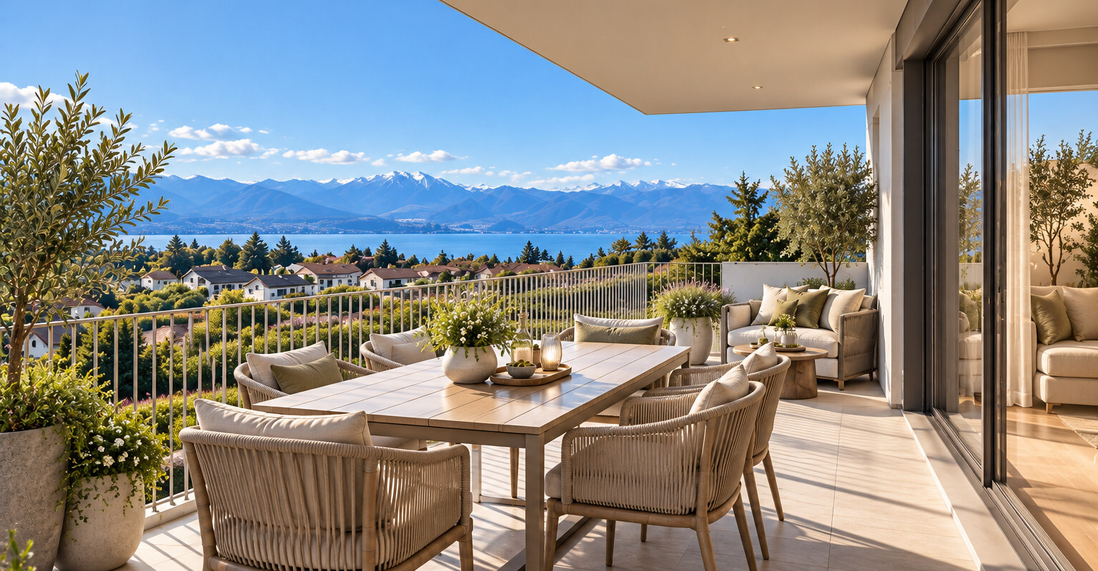 TOUR-DE-PEILZ | 107 m² au 1er étage avec terrasse & jardin