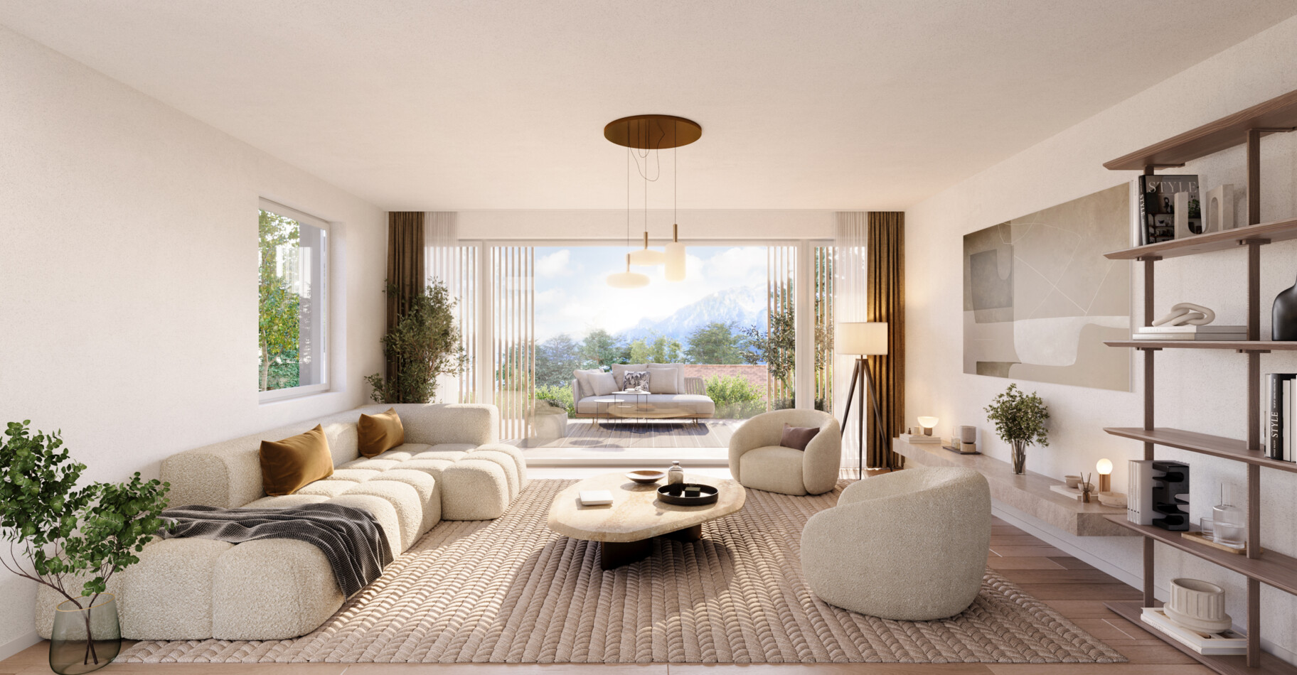 Projet neuf : villas contiguës avec vue panoramique