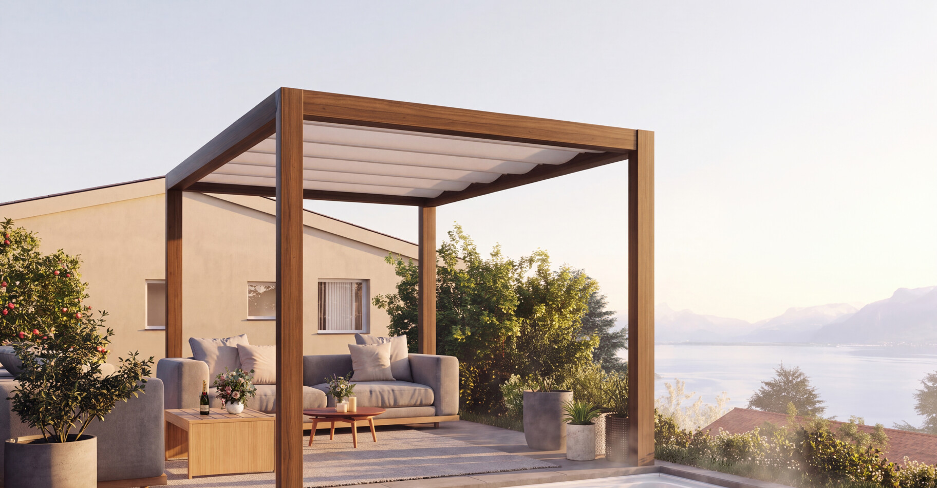 Projet neuf : villas contiguës avec vue panoramique
