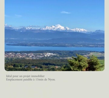 TERRAIN À VENDRE - À 15 MIN DE NYON
