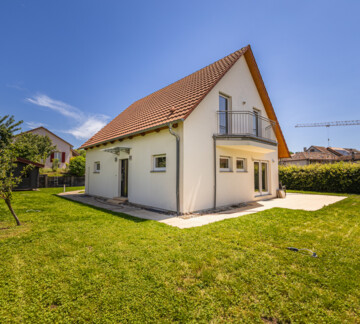 Exclusivité Proximmo - Villa individuelle Minergie 5.5 pièces à Bavois avec jardin, terrasse et garage double
