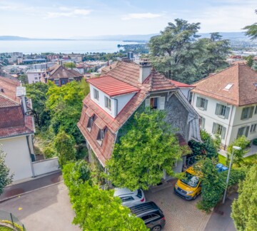LAUSANNE 1004 – Maison 6 pièces, vue lac, jardin & 4 parkings