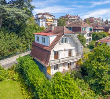 LAUSANNE 1004 – Maison 6 pièces, vue lac, jardin & 4 parkings