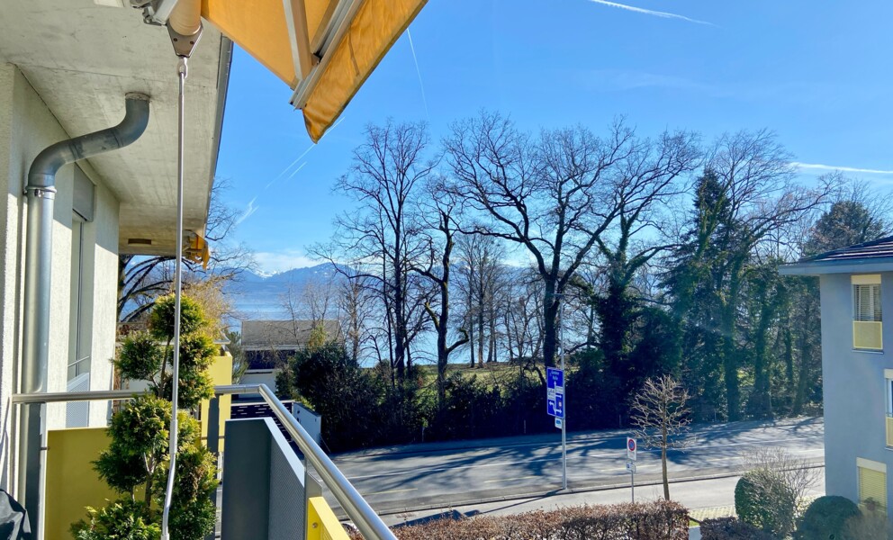 À DEUX PAS DES RIVES — SPACIEUX ATTIQUE AVEC BALCON ET VUE LAC 
