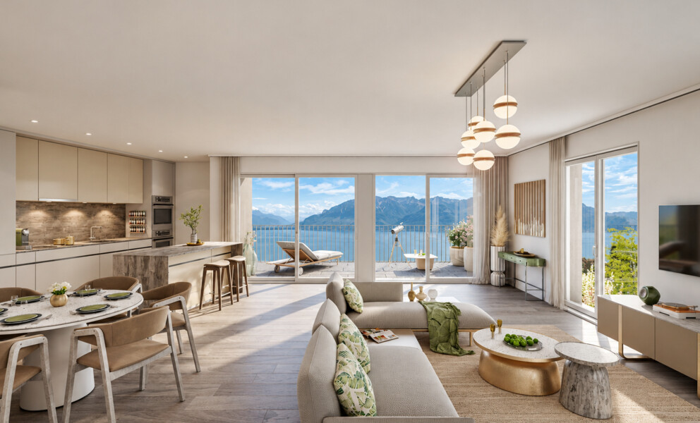 Chexbres – 4,5 pièces neuf avec vue panoramique sur le Léman