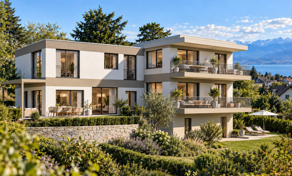 TOUR-DE-PEILZ | 4.5 pièces neuf au rez supérieur avec terrasse & jardin