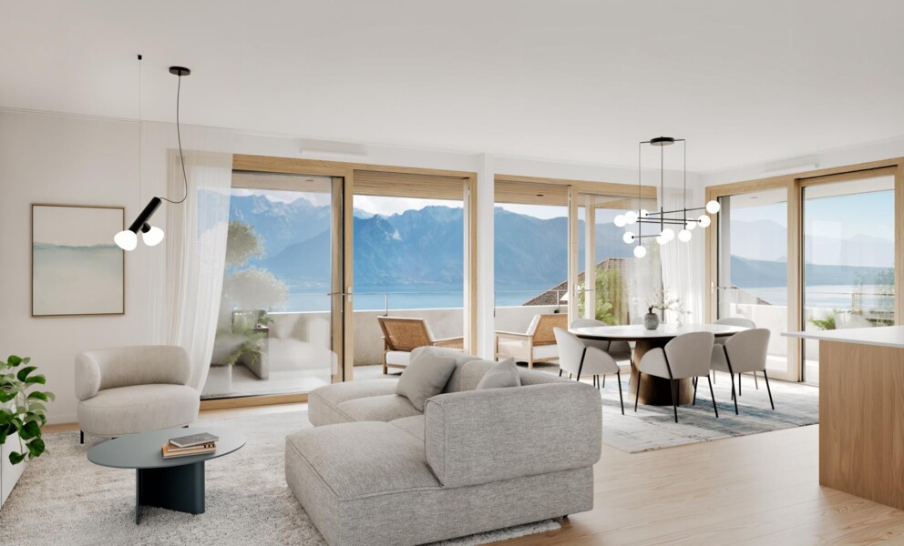 VUE LAC / CHANTIER EN COURS