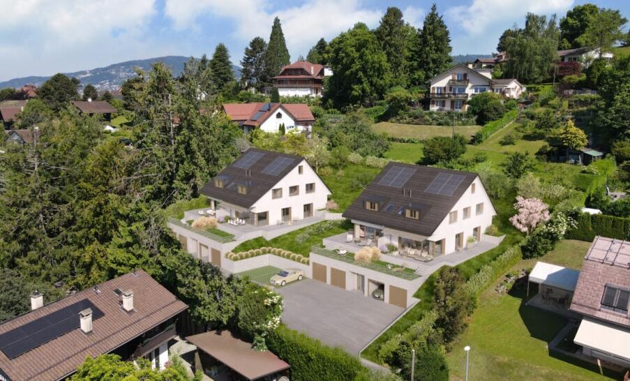 MAGNIFIQUE PROJET DE VILLAS AVEC VUE SUR LE LAC LEMAN ET LES ALPES