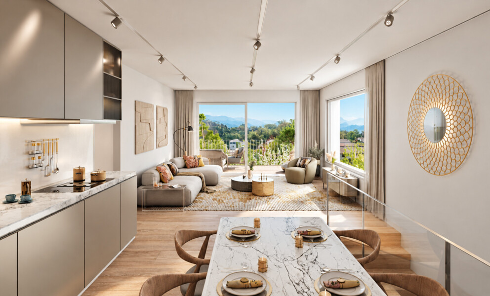 TOUR-DE-PEILZ | 107 m² au 1er étage avec terrasse & jardin