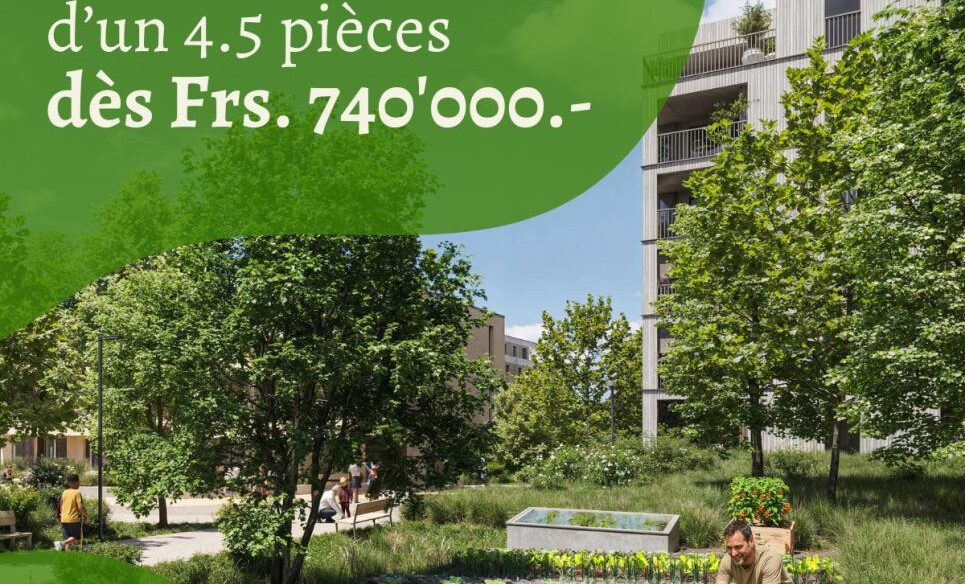 NOUVEAU QUARTIER À 15 MIN DE LAUSANNE !