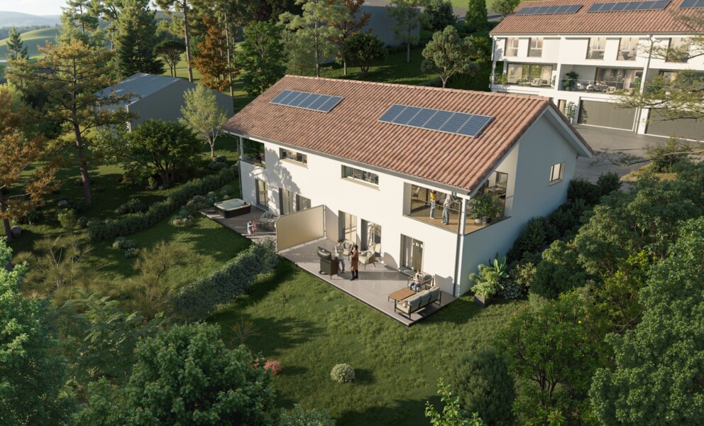 PROJET NEUF - 6 MAISONS A VILLARS-BURQUIN AVEC VUE PLONGEANTE SUR LE LAC !