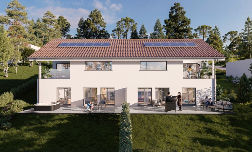 PROJET NEUF - 6 MAISONS A VILLARS-BURQUIN AVEC VUE PLONGEANTE SUR LE LAC !