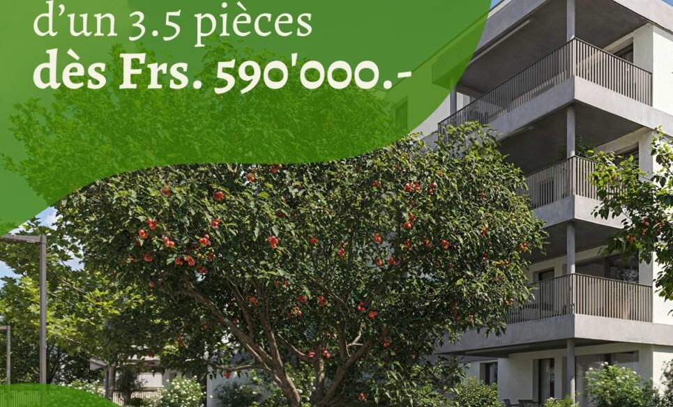 NOUVEAU QUARTIER A 15 MIN. DE LAUSANNE !