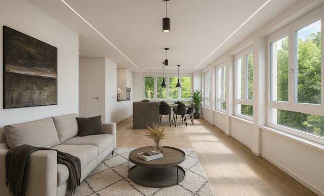 QUARTIER CALME ET VERDOYANT DANS LES HAUTEURS DE LA CHAUX-DE-FONDS 