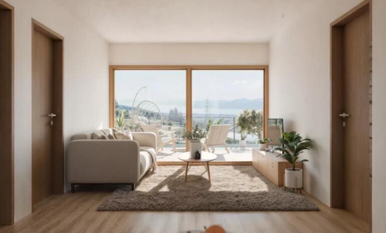 APPARTEMENT-TERRASSE AVEC VUE PLONGEANTE SUR LE LAC !