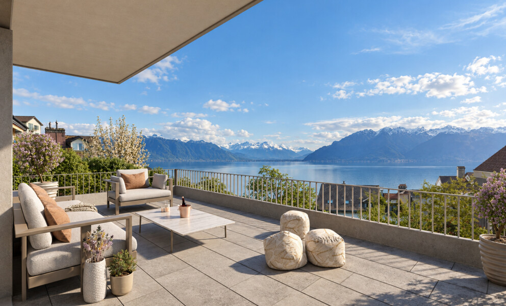 Chexbres – 4,5 pièces neuf avec vue panoramique sur le Léman