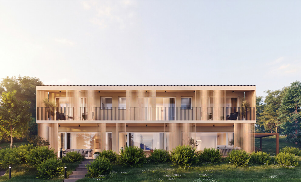 Projet neuf : villas contiguës avec vue panoramique